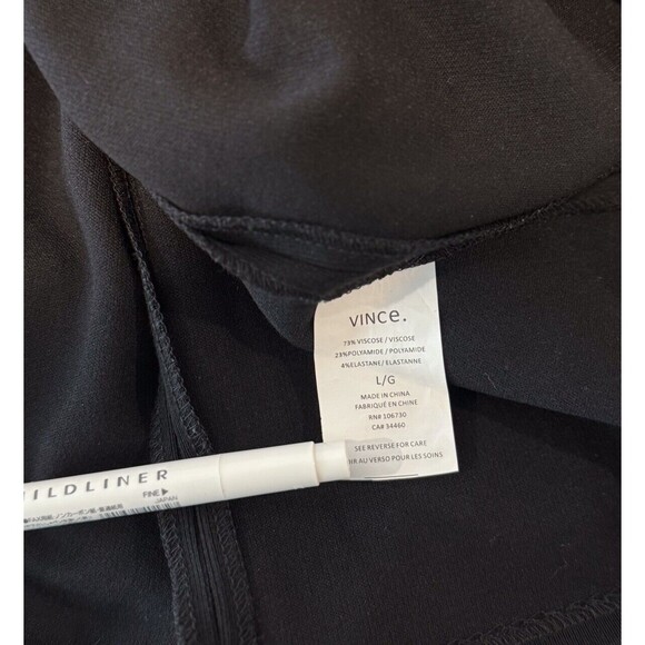 Vince Womens Dress Black Sheath Midi Sleeveless Knit Zip Back Stretch Large - Picture 8 of 10